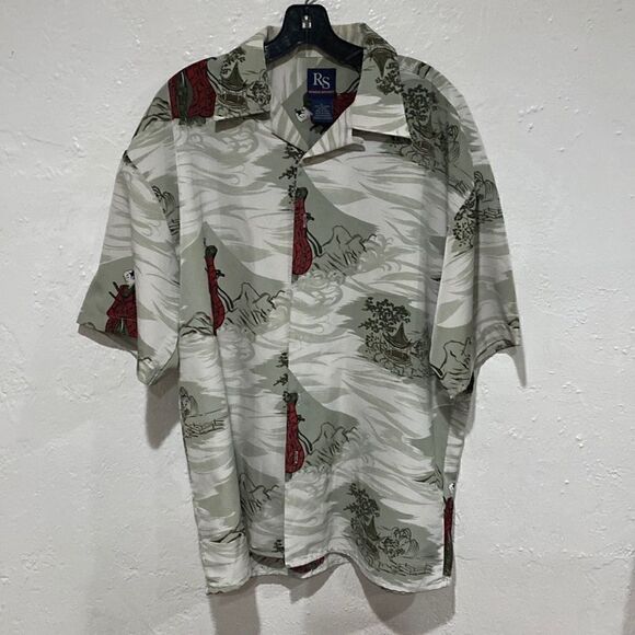 Size Large - Mens Ringo Sport Asian Button Down Shirt - Picture 1 of 5